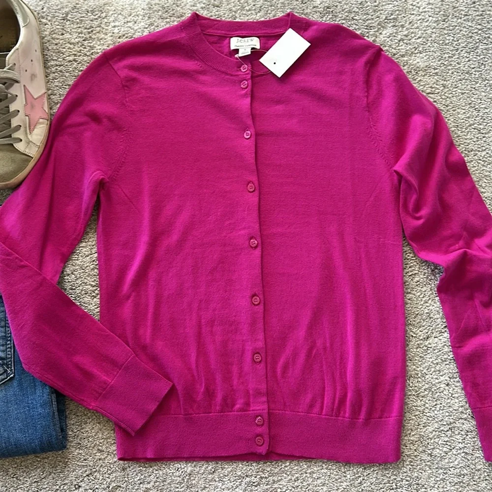 J Crew Classic Cotton Cardigan - Picture 2 of 6